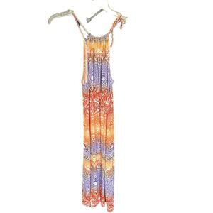 Lascana | Women’s Orange & Blue Summer Dress | Size M | 0787